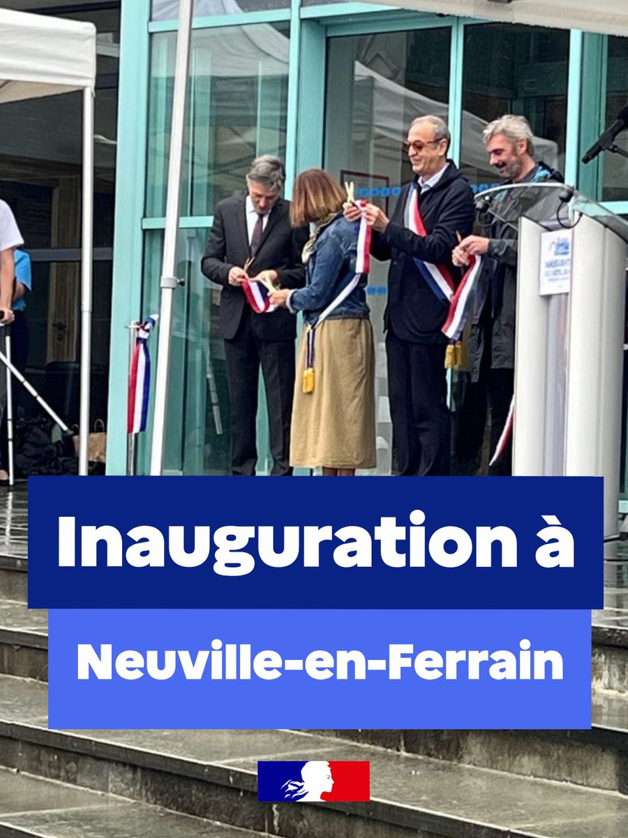 Image de Préfecture de la région Hauts-de-France et du Nord - Inauguration de l’hôtel de ville rénové de Neuville-en-Ferrain

Bertrand Gaume, préfet du Nord et pr