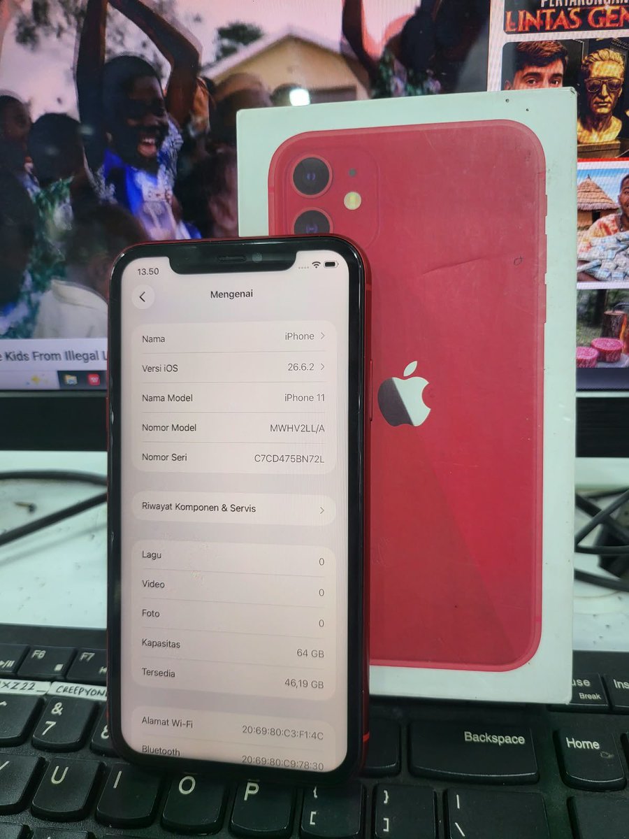zndy44__'s tweet photo. iPhone 11 64GB Inter

• Fullset
• Pernah ganti baterai
• Selebihnya masih original
• Sinyal &amp; Face ID On
• Siap pakai

Bogor | COD | Bisa Tukar Tambah | Rekber Shopee 1,11% | WA: 0895364323338
#wts #zonauang #zonajajan https://t.co/LuQvBM0iRN