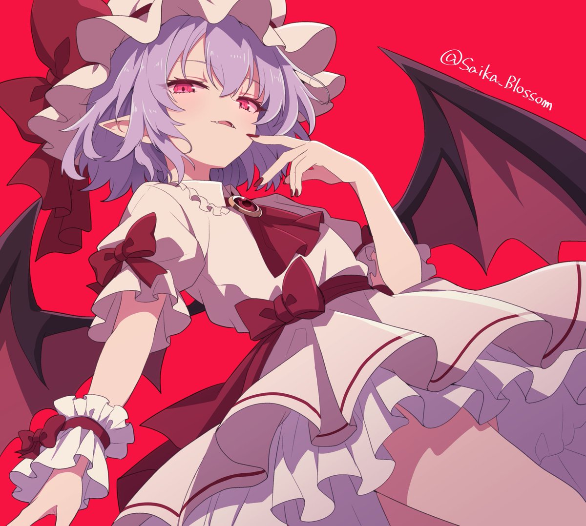 Saika_Blossom's tweet photo. こんなに月も紅いから
#東方Project
#レミリア・スカーレット https://t.co/MGR1ATKWYI