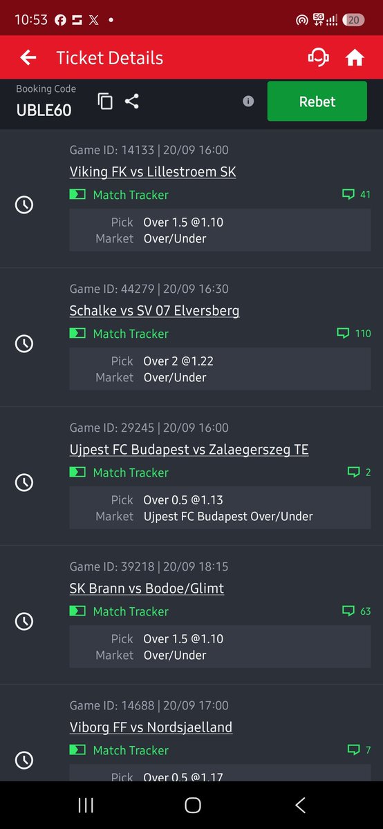 ForeverDau's tweet photo. 20 ⚽ on @SportyBetNG 🏆🏆

Code ➡️ UBLE60

Telegram ➡️ https://t.co/jTPMir8gip
WhatsApp ➡️ https://t.co/LrWC3klHI7 

🔞+ BET RESPONSIBLY!

@TheLockTips @BettingTipsMan https://t.co/5mtIYYvMRJ