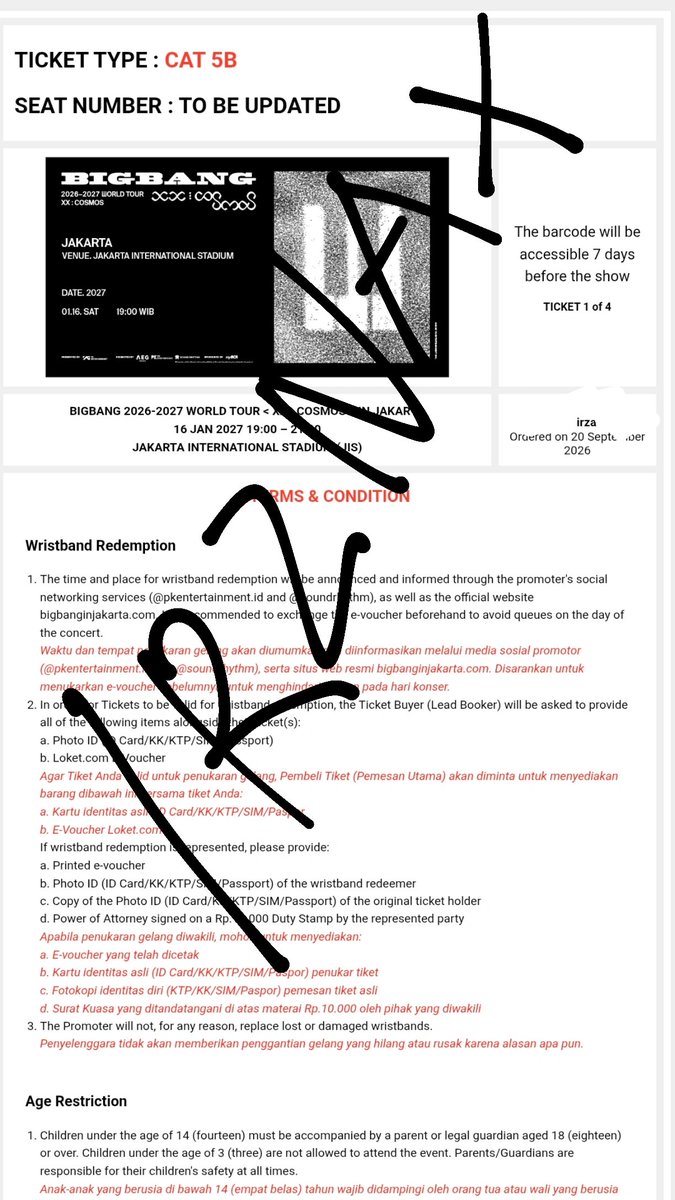 irznax's tweet photo. WTS 
BIGBANG JAKARTA

CAT 5B
2.850 
Sisa 1 tiket lagi
General sale
FULL PAYMENT 

Tiket a/n sendiri
Payment a/n sendiri
Dibantu sampe dapat wb

PREFER COD Bogor dan jakarta timur https://t.co/gOAN7Fu3JE