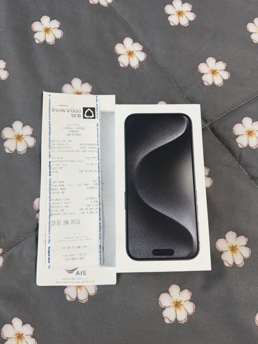 itsxnightmare's tweet photo. iPhone 15 Pro 256GB

- Black Titanium 
- เครื่องใช้งานเอง ดูแลดี ไม่มีรอย
- Battery  84%
- ความจุ 256GB
- แถมเคส+ติดฟิล์มแล้ว อุปกรณ์ครบกล่อง

นัดรับ📍BTSเสนานิคม

ราคา 20,500 บาท สนใจ DM ได้เลยค่ะ🤍

~พร้อมโอน 20,000 ส่งฟรี

#ส่งต่อไอโฟน #ส่งต่อiphone #ไอโฟนมือสอง #iphoneมือสอง https://t.co/Ow1546mhRH