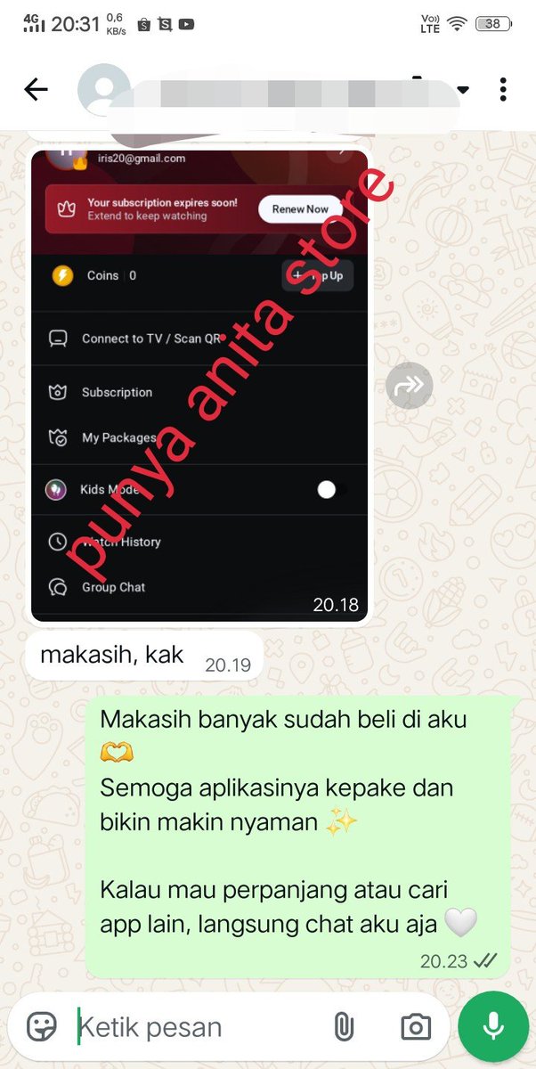 emad0sciken's tweet photo. bukti pembelian app premium di anita store (I) https://t.co/UrPcOr5sxR