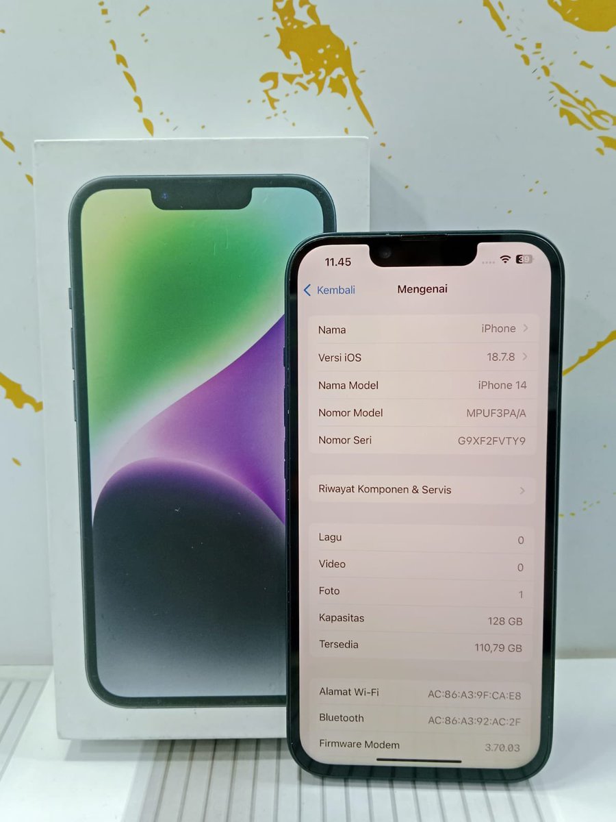 zndy44__'s tweet photo. iPhone 14 128GB Midnight iBox

• Fullset
• BH 78%
• Sudah ganti LCD
• Face ID Off, True Tone On
• Lecet pemakaian wajar
• Fungsi lainnya normal
• Siap pakai

Bogor | COD | Bisa Tukar Tambah | Rekber Shopee 1,11% | WA: 0895364323338
#wts #zonauangㅤ #preloved https://t.co/7wAyE7Z7yi