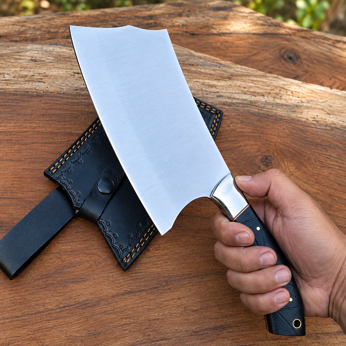 HouseOfBlades1's tweet photo. Hand-forged J2 Steel Chef Cleaver | Chopper 🔥
Crafted by hand with a bold, durable design and a comfortable handle—made for serious kitchen work.
Custom sizes and personalized engraving available.
#HandForged #ChefCleaver #KitchenTools #Handmade #CustomKnife #Cooking https://t.co/3cKQLxJ8rU