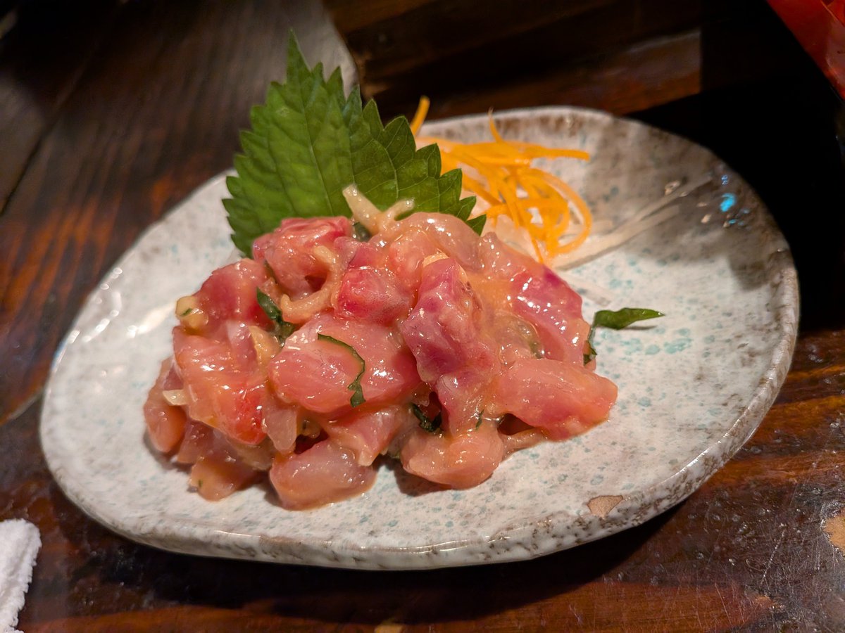 85bn3's tweet photo. これが食べたかった!鯉!
今回はなめろうで
脂が乗ってて風味も良くてよかった! https://t.co/kX9kxCfvxD
