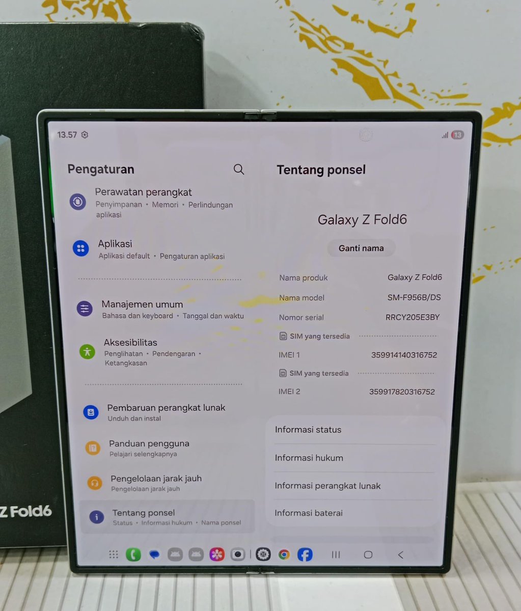 zndy44__'s tweet photo. Samsung Z Fold6 12/512GB Resmi SEIN

• Fullset Ori
• Fisik overall bagus
• Ada lecet pemakaian sedikit seperti di foto
• Semua fungsi normal
• Siap pakai

Bogor | COD | Bisa Tukar Tambah | Rekber Shopee 1,11% | WA: 0895364323338
#wts #zonauang #zonajajan https://t.co/9z3JrA6mze