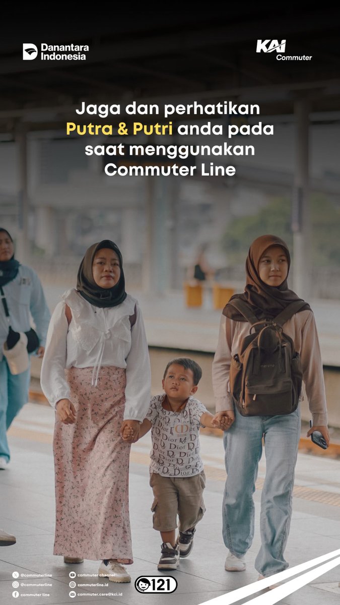 CommuterLine's tweet photo. #RekanCommuters Selalu jaga dan awasi buah hati selama berada di area stasiun maupun di dalam Commuter Line.    

#KAICommuter 
#CommuterLine 
#MelayaniSepenuhHati https://t.co/hFAmdkBTHc