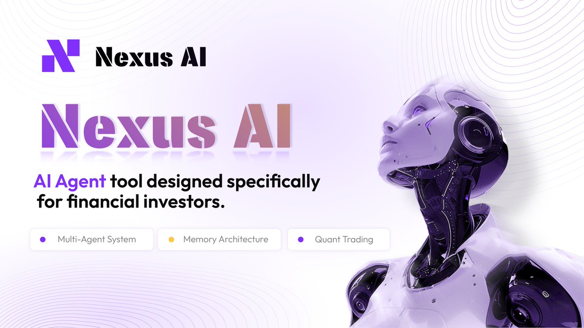 NexusAIGlobal__'s tweet photo. 🔥An AI agent tool tailored for financial investors. Multi-agent systems, memory architecture, and quantitative trading make institutional-grade AI investment research capabilities readily available.

#NexusAI #AIQuantitative #Web3 https://t.co/TOCZ539BU9