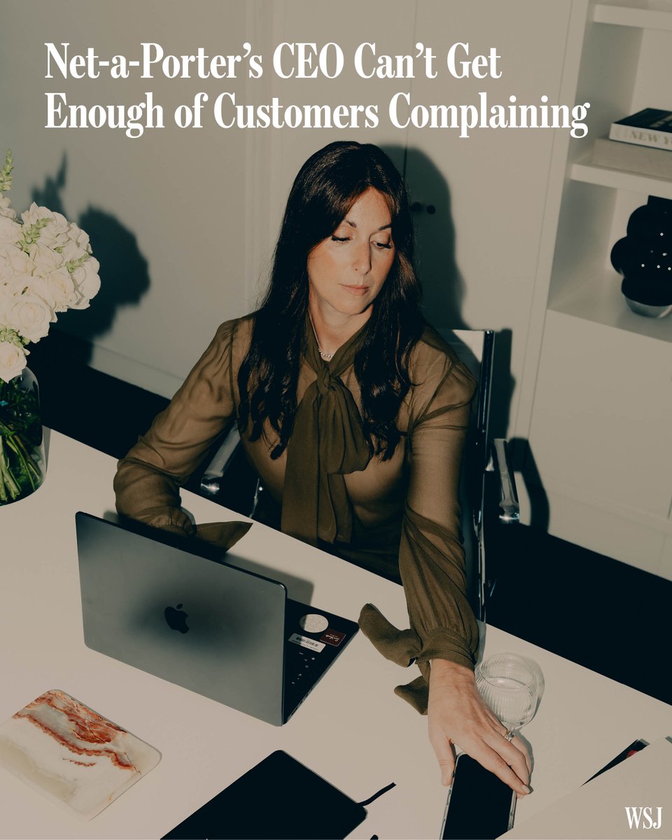 WSJ's tweet photo. At every Net-a-Porter event, Chief Executive Heather Kaminetsky handed out her contact information in case shoppers wanted to follow up. She got an earful.

Read more: https://t.co/D5QTApLx4J https://t.co/AvbYWhOpWJ