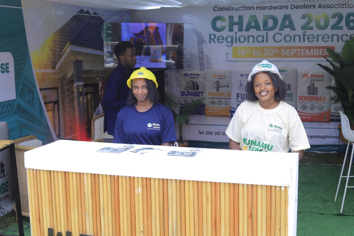 UgWonderland's tweet photo. Last call at CHADA 2026! Today is your final chance to visit the Hima Cement tent at Lake Victoria Serena Golf Resort, Kigo. Meet the team, connect, and discover how we’re shaping the future of construction in Uganda. Don’t miss out! #HimaCement #CHADA2026 @HimaCement https://t.co/CcNcXX5TGs