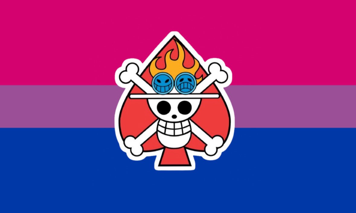 lanfeardelrey's tweet photo. bisexual flag for bisexuals who love Portgas D Ace https://t.co/eQfmEi3qTT
