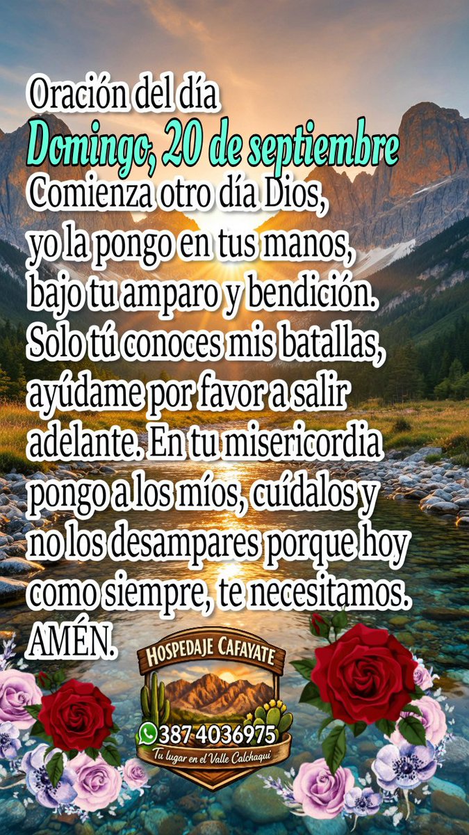 CafayateH's tweet photo. Inicio mi día con está oración 🙏🏼🌞💖 #felizdomingo #bendiciones #peace https://t.co/mqbq6Lu1Vc