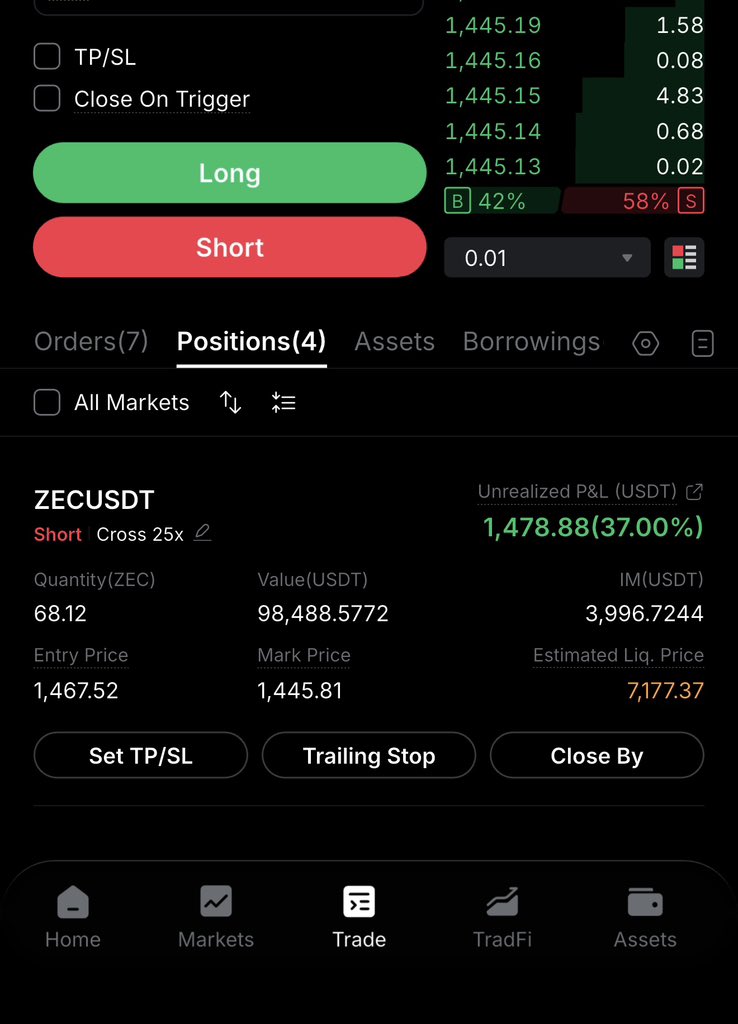 Crypto__Haris's tweet photo. Are you enjoying the $ZEC dump?

I told you all that $1400– $1600 will be the top for $ZEC and it will crash back to $1,000. 

I wasn’t randomly predicting. I’ve spent over 10 years in this market and seen enough to know when a coin is about to start dumping.

$ZEC next major target will be $1,000.