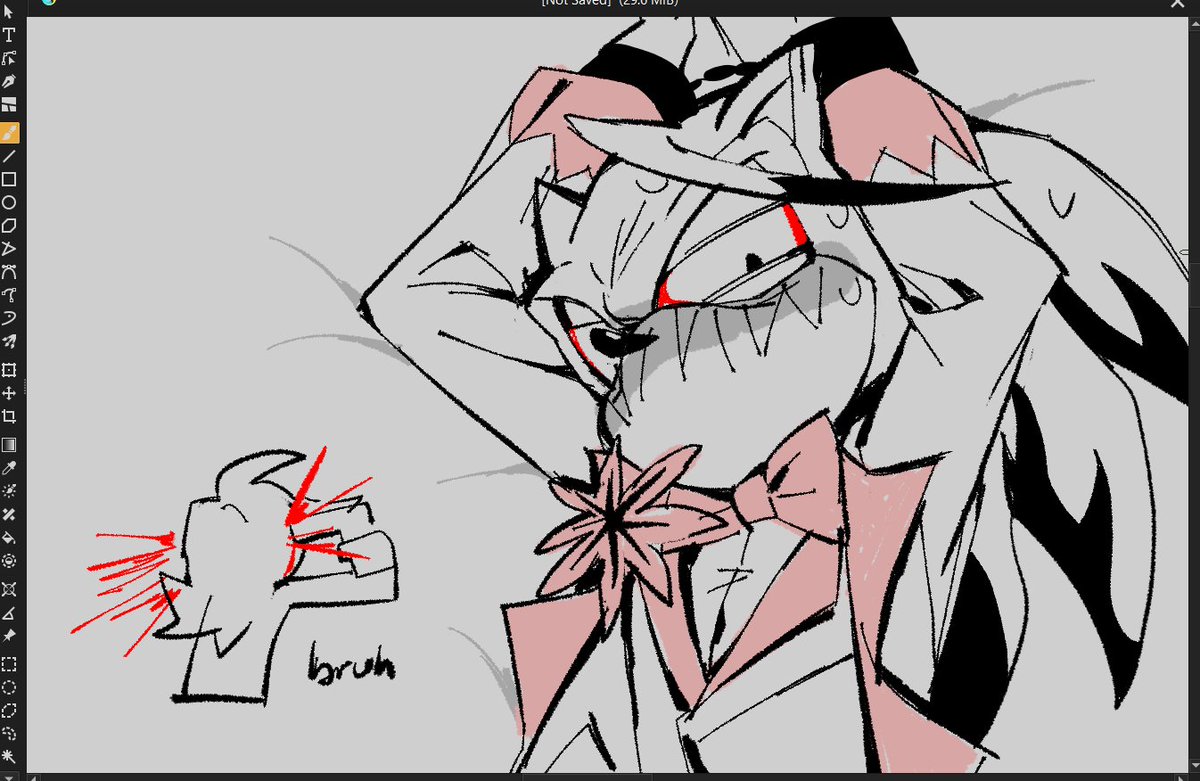 KeyuKiyoo's tweet photo. being so stressed would genuinely makes you draw something you wouldn't do just so you can feel a slight dopamine 🧍 https://t.co/rS3pAt03IF