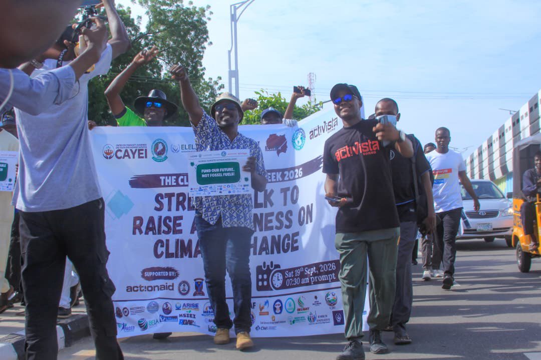 thwonderspeaker's tweet photo. Yesterday, we took climate action to the streets of Maiduguri as part of the Global Climate Action Week 2026. I joined young people, civil society organizations, government agencies, climate advocates, partner organizations for a Climate Action Street Walk.
#climatejusticenow https://t.co/o5f8IO7ACh