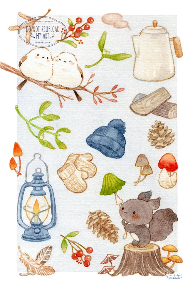 0608_date's tweet photo. リスと秋冬の詰め合わせ🧤🧣 https://t.co/aUI5B5DQDj