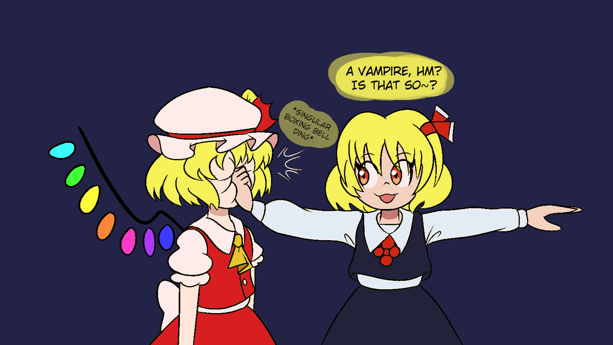 Dr_Oshawott's tweet photo. Rumia and Flandre's encounter https://t.co/9Yd5wVsBdH