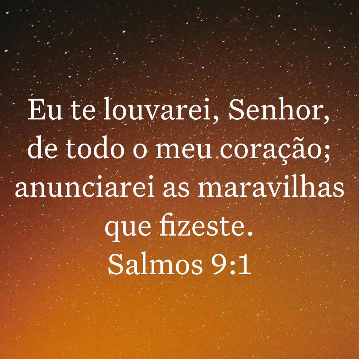 bibliaminuto's tweet photo. Eu te louvarei, Senhor, de todo o meu coração; anunciarei as maravilhas que fizeste.
Salmos 9:1 https://t.co/6zZ6Agvlq9