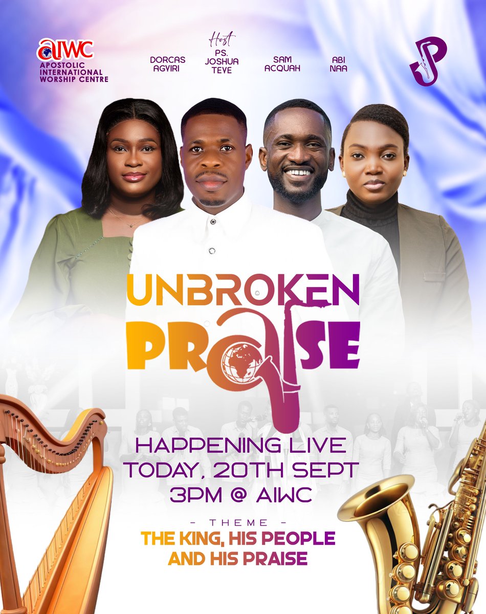 aiwc_mamprobi's tweet photo. HAPPENING LIVE TODAY. 3PM SHARP. THERE'S A SIT FOR YOU. COME LET'S CELEBRATE JESUS.
#UnbrokenPraise https://t.co/x7WxtzkukD