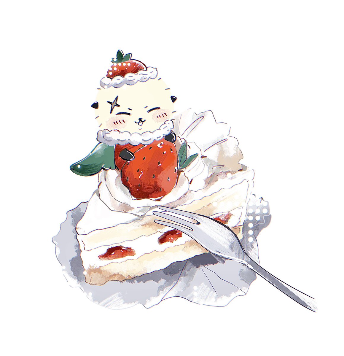 SIKARUNI's tweet photo. 🦦🍓
#ちいかわファンアート https://t.co/S1YlTyHwls