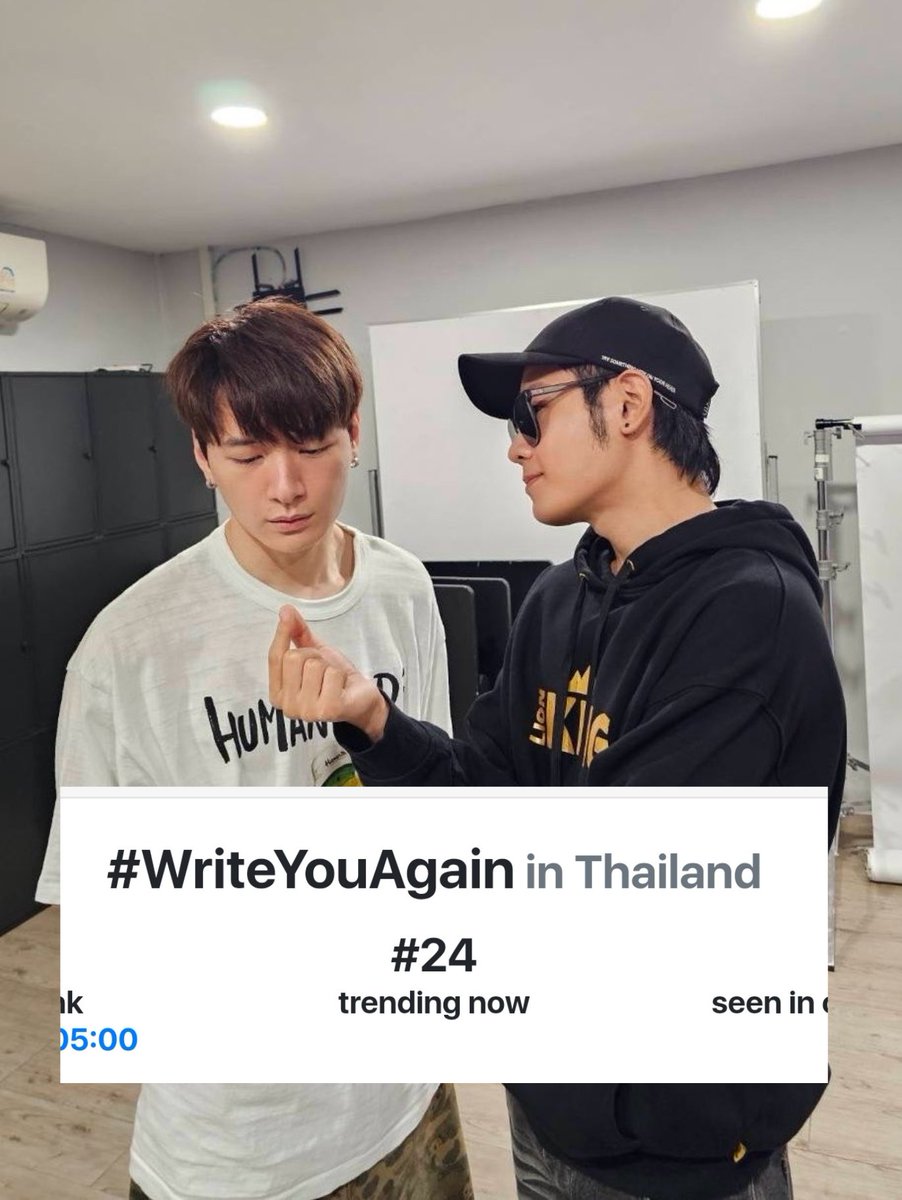 TrendUpdateKS's tweet photo. #24 in Thailand 🇹🇭 

#WriteYouAgain 
#คริสสิงโต #KristSingto https://t.co/rK2qThLf4G