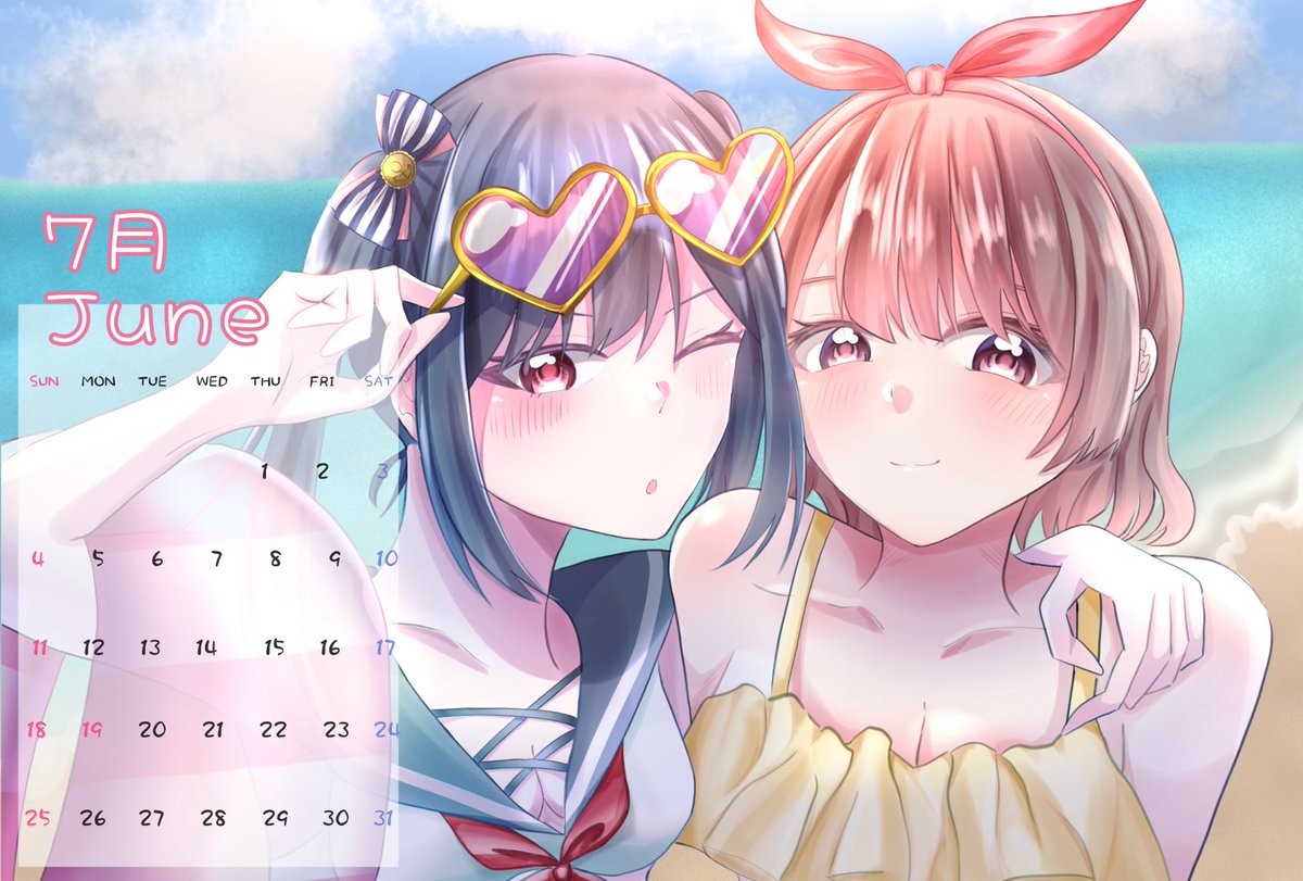 UY19744's tweet photo. 文化祭用に描いたイラスト！
みんなの絵が集まってカレンダーになります！
#創作 
#イラスト https://t.co/mpyvvkrd76