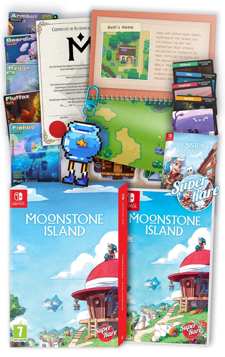 RawFury's tweet photo. 🎉 3 YEARS OF MOONSTONE ISLAND! 🎉

We're celebrating the anniversary of Moonstone Island's launch by giving away ONE copy of the PHYSICAL Nintendo Switch Deluxe Edition!

To enter:
🏝️ Like this post!
AND
🏝️ Repost this post!

Giveaway ends on Thursday the 24th of Sept! 🩵 https://t.co/cqLJP7CmWs
