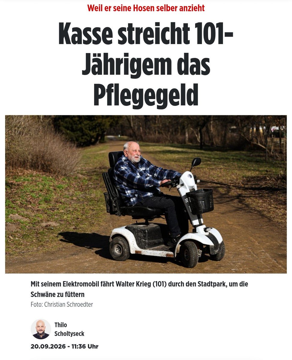 ehrlich_ganz's tweet photo. Millionen Sozialschmarotzern aus allen Teilen dieser Welt werden die Euros in den Ar&amp;ch gesteckt. 
Diesem Opa werden 599 Euro Pflegegeld gestrichen, 
weil er sich erfolgreich bemüht, sich alleine die Hosen anzuziehen. 
Hassen die Mitarbeiter in den Ämtern deutsche Opas?? https://t.co/6ZGJ80MVDP