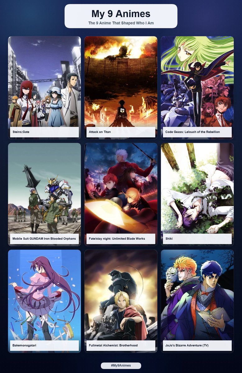 moobirt's tweet photo. I didn't actually get into anime until I was around 18 but these are the picks I would have watched during my first few years and have had an effect on me in some way.

I'd love to hear some of yours! https://t.co/6ULRhYsnzK