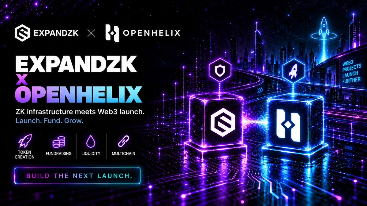 Expandzk's tweet photo. ExpandZK × OpenHelix ⚡

Two infrastructures, one goal: helping Web3 projects launch stronger.

From token creation and fundraising to liquidity and multichain growth, @Openhelixx is building the stack for the next generation of founders. https://t.co/uz8exuTwpG