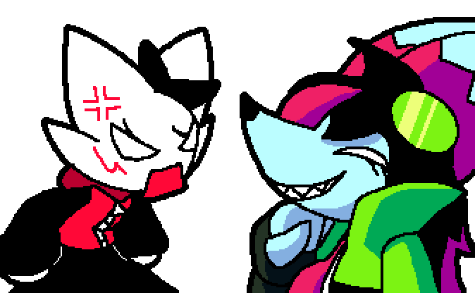 BurntToastBlaze's tweet photo. Ragebait doodle from last night, thought it would be cool if Katmin didn't have any shading

I will probably make a part 2 tomorrow

#Pursuitcore https://t.co/jHkG15JAOi