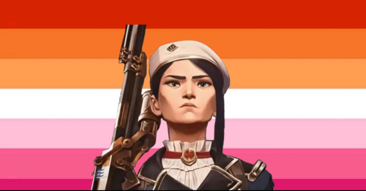 Mo0nC4rmz's tweet photo. lesbian flag for the lesbian who's obsessed with Caitlyn kiramman https://t.co/aOLDkn3sC2
