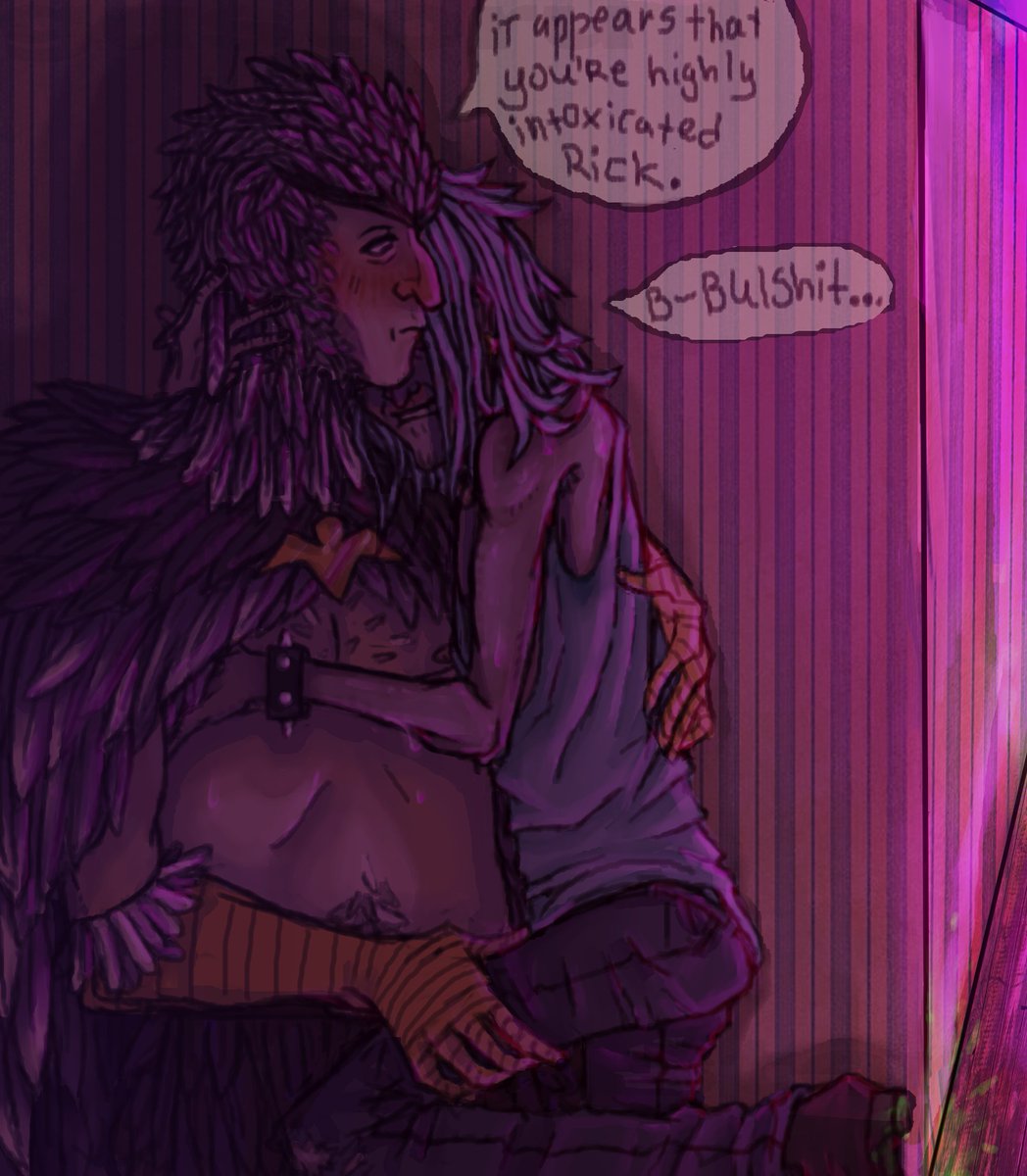 gustoruu's tweet photo. freaky and sweaty    !     ! #birdrick #rickandmorty https://t.co/Lpsn3Je7df