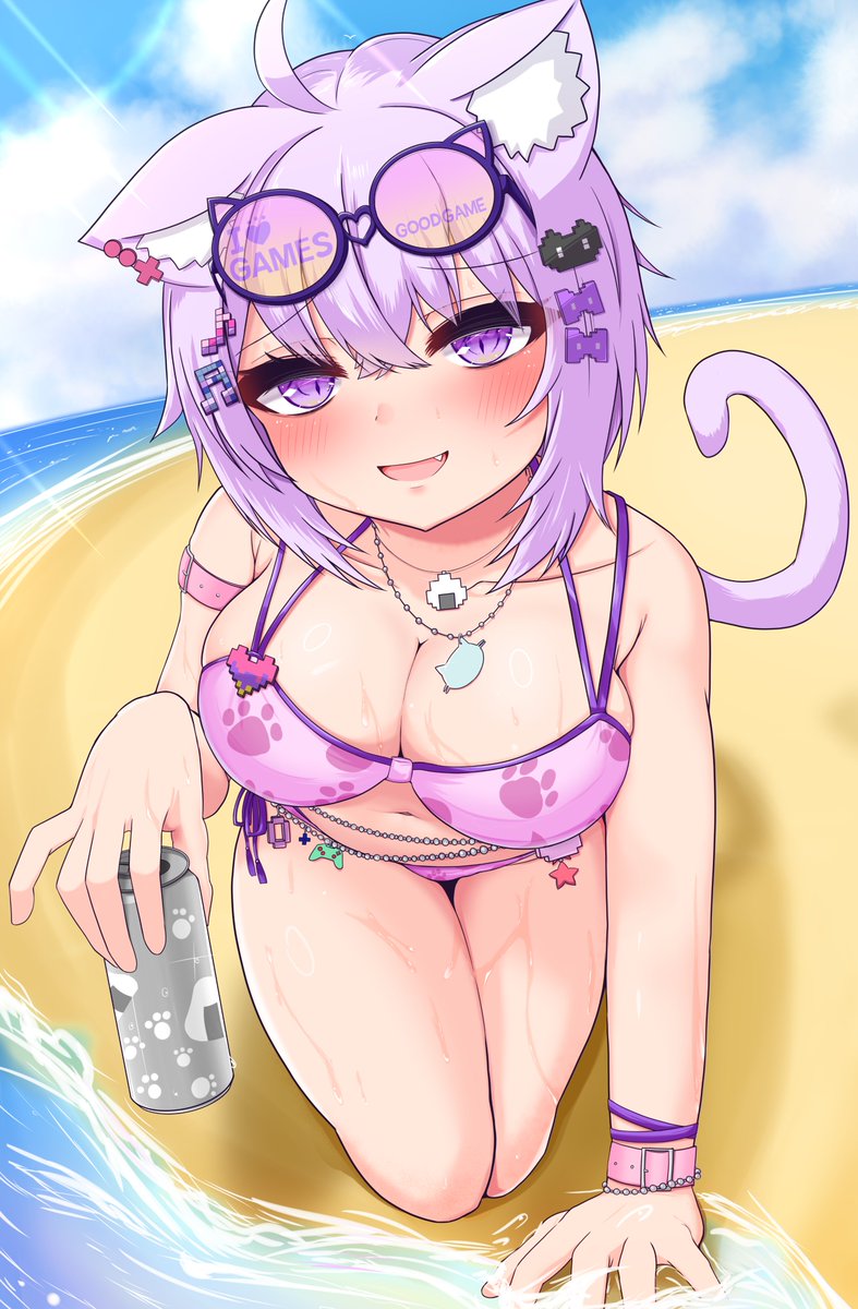 fashionmagjin's tweet photo. おにゃにゃ～💜💜
夏はまだ終わらせないよ💜
#絵かゆ https://t.co/6wgH0KgN01