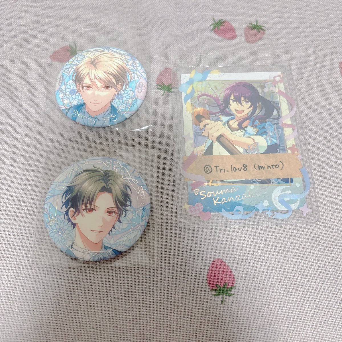 Tri_lav8's tweet photo. 【交換】スタマイ 10周年 缶バッジ

譲：桧山 槙

求：荒木田1 決まり次第 荒木田 or 菅野

✧郵送 https://t.co/Sibp6LpYKV
