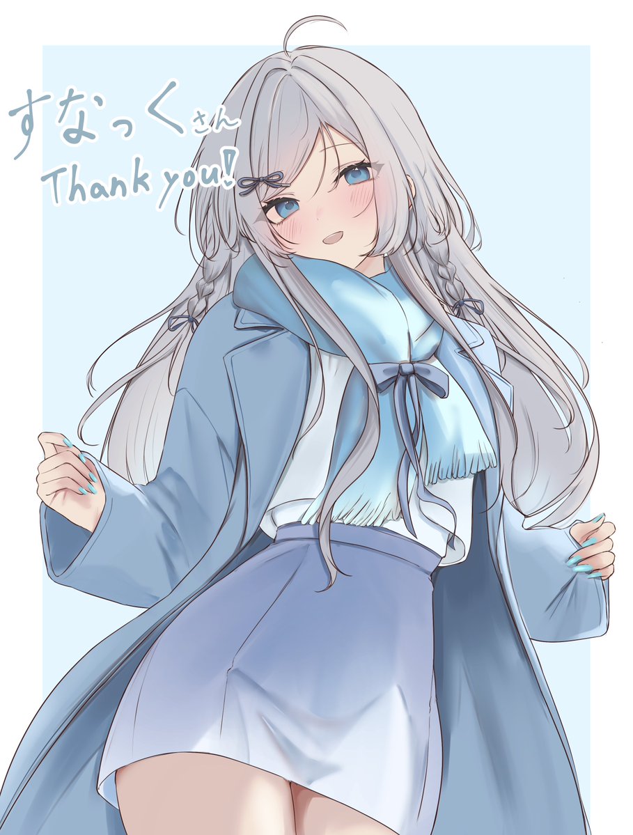 snakf5's tweet photo. Skeb by りーしゃん様(@ rinprfm)
#みっちゃん絵巻 #明智光月
夏が終わったばかりで少し季節先取りですが、みっちゃんの冬コーデお写真をりーしゃん先生にお願いしました。普段和装なのでレアすぎる☺️ 基本衣装のリボンでマフラー留めてるのもオシャレ！ https://t.co/egak6RBPZO