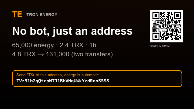 Dicksonwdowf's tweet photo. Rent energy instead of burning TRX.

2.4 TRX → 65,000 energy

Everything's in my profile ⭐
#Bitget #tethertransfer https://t.co/RrnW1EWet5