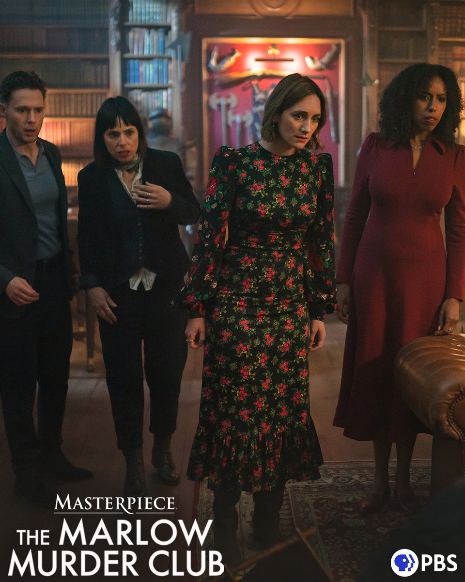 masterpiecepbs's tweet photo. When a reunion with old friends goes terribly wrong, everyone's a suspect... even Becks 👀 Don't miss the spooky new episode of #MarlowPBS TONIGHT at 8/7c on MASTERPIECE Mystery! @PBS. https://t.co/OKOFpPCJFG