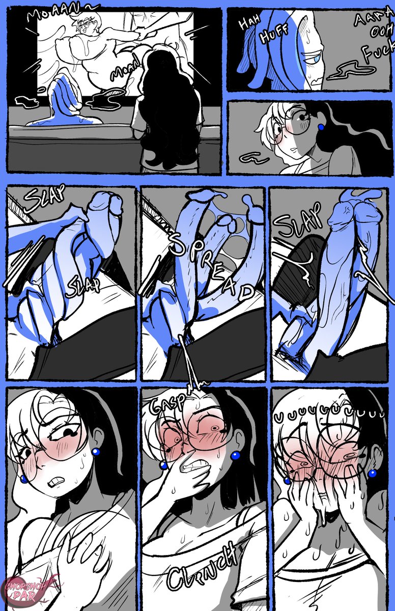 ChopshopPar's tweet photo. Rave also loses his cool once in a while.  
Check out my full comic about Rave x Pastiche: TRAINING in the comments below.
#ravetheslime #chopcomics #nsfwcomic #slime #monsterboyfriend https://t.co/XCe0CneJGX