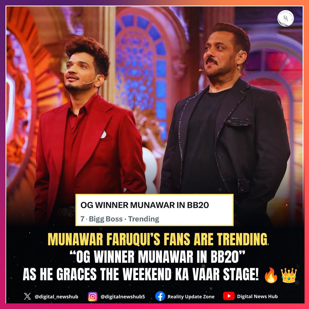 TheLeader0018's tweet photo. 🔥 #7 ON TRENDING — MKJW IS MAKING NOISE!

OG WINNER MUNAWAR IN BB20 

THE AURA. THE IMPACT. THE LEGACY. ❤️‍🔥

#MunawarFaruqui || #MKJW https://t.co/kQn5yQ5ypA