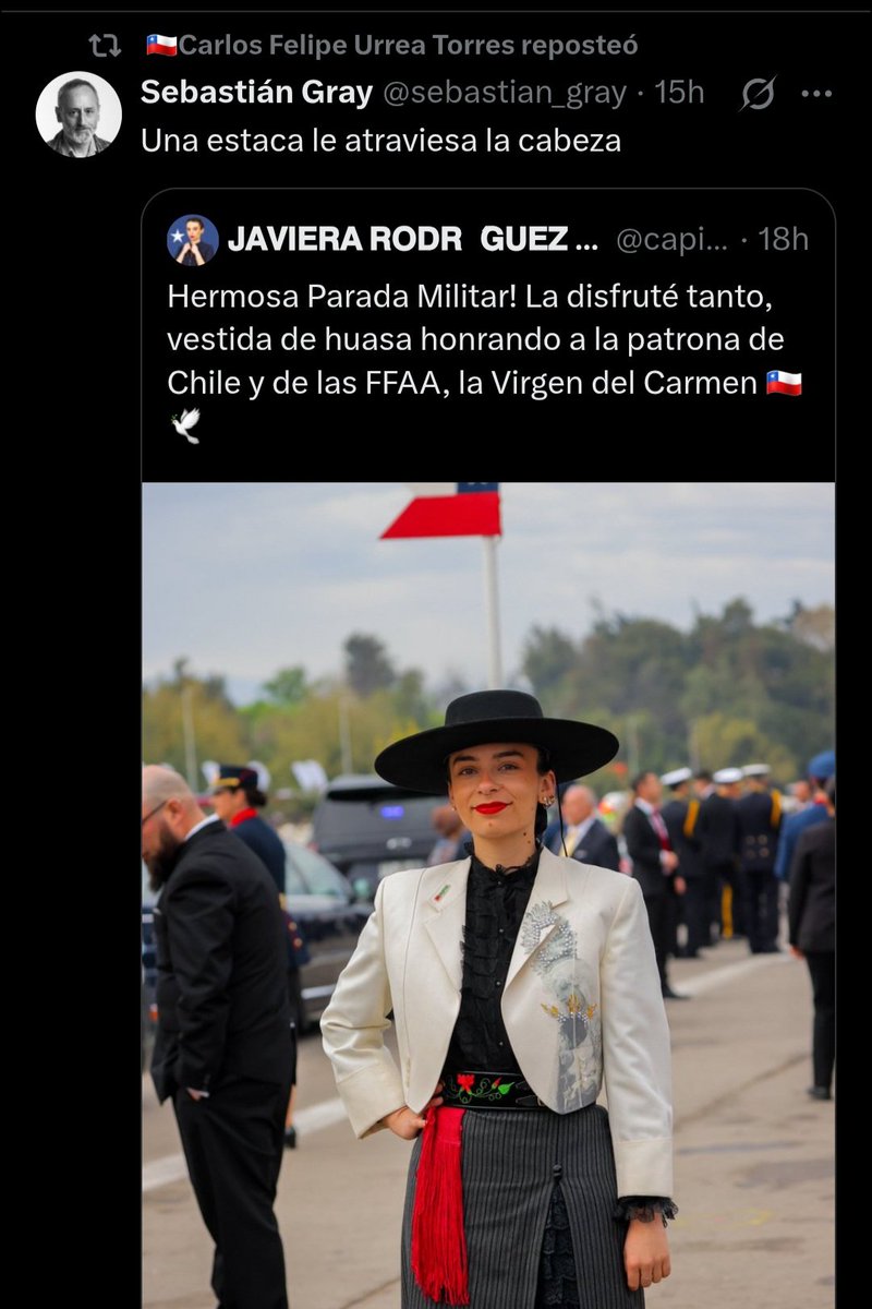 AngelGa80720531's tweet photo. Esto es lo mejor que tiene que decir de las fiestas patrias, este pseudo-intelectualoide ? 
que ademas tiene bloqueado a todo chile https://t.co/oZ898TSfXC