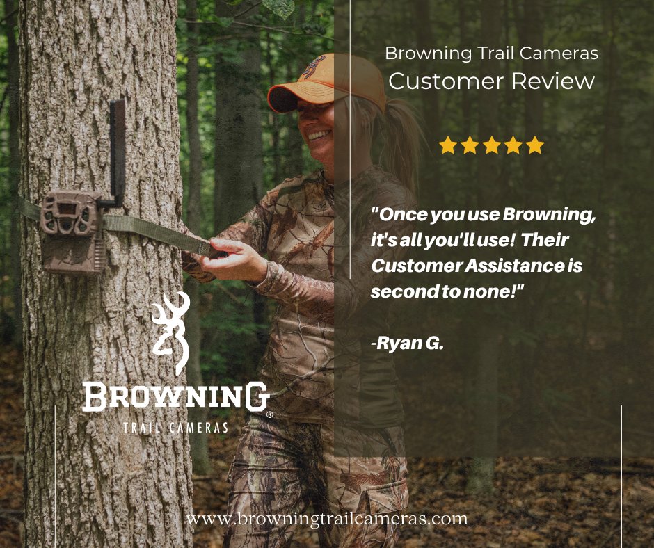 BrowningCams's tweet photo. A review like this says it all!
Reliable cameras. Customer support you can count on. Thanks, Ryan, for trusting Browning Trail Cameras! ⭐⭐⭐⭐⭐
#BrowningCameras #AlwaysThere #youvegottoseethis #Browning #TheBestThereIs https://t.co/whJZf3tdBX