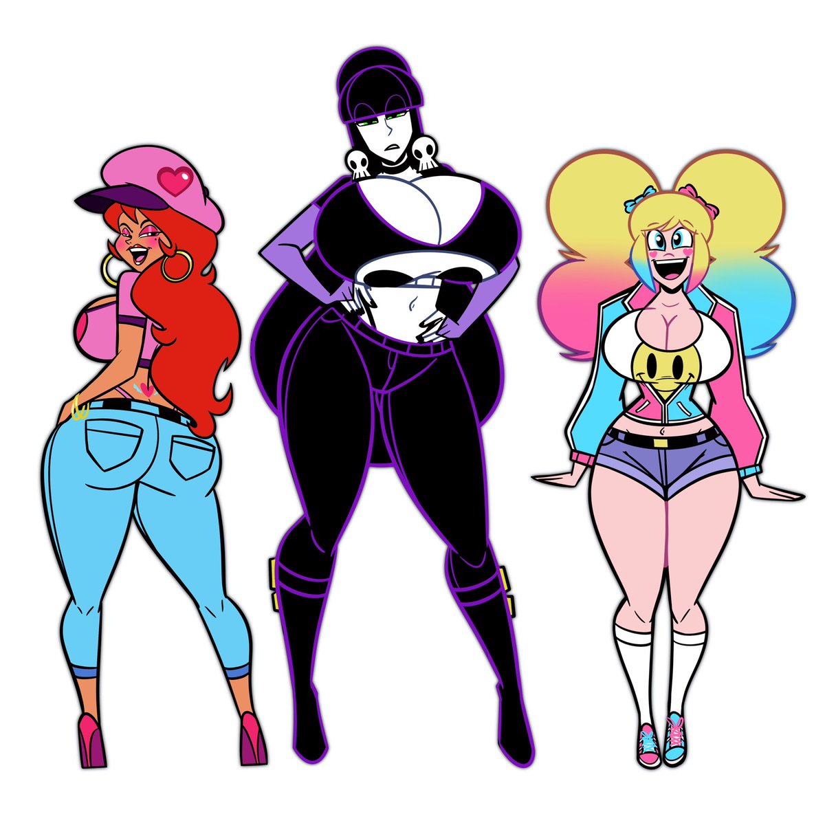 AtomicKingBoo's tweet photo. I redesign some of my main girls so far. Which one is your favorite? 
#oc #originalcharacters #charactersdesigns https://t.co/wu5UEypLUs