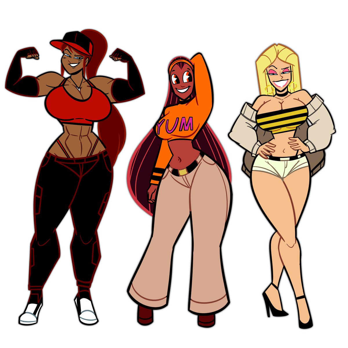 AtomicKingBoo's tweet photo. I redesign some of my main girls so far. Which one is your favorite? 
#oc #originalcharacters #charactersdesigns https://t.co/wu5UEypLUs