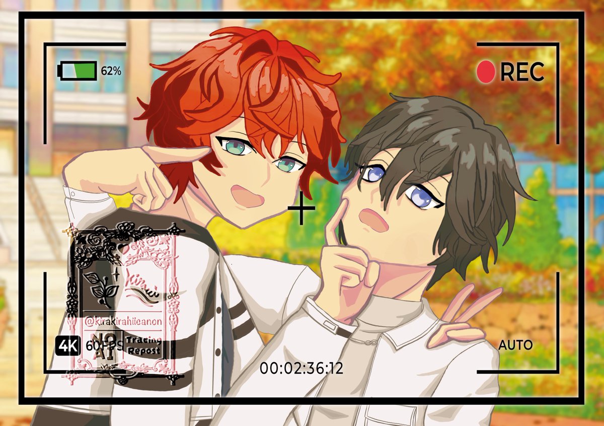 kirahiicanon's tweet photo. Day 7 - Enstars Rarepair Week [Normal Occasion on Autumn ft. Hokuhii]

“Hiiro, let’s prank Hokke” - Subaru trying to be a good wingman. 

Alt version and oneshot link below

Prompts by: @rarestarsfall 

#RareStarsFall2026 #ensemblestars #enstars #hokuhii https://t.co/wgJzhVEaT3
