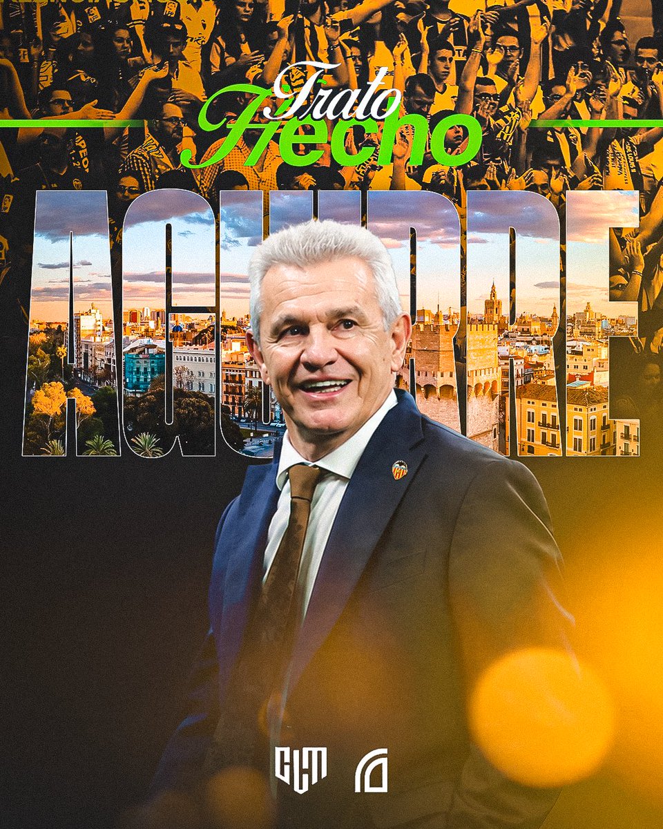 CLMerlo's tweet photo. 🚨Javier Aguirre es nuevo entrenador del Valencia.
*️⃣El "Vasco" firmará contrato hasta junio de 2027, con opción a extender por un año más. #TratoHecho https://t.co/spPJyOSfHV