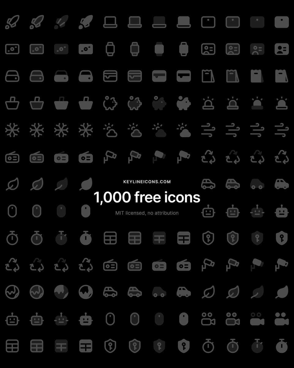 zafarlab's tweet photo. 1,000 free icons in 4 variants and 2 shapes = 8,000 free icons total.

MIT licensed. No attribution.

https://t.co/0I0IaaNdDZ https://t.co/NuwhcRBwkp