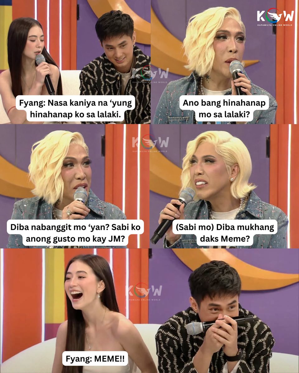 kowalerts's tweet photo. Hoy Meme!!!! Grabe na ang topic niyo 🤣🤣🤣 

Nasa UNFILTERED ang usapang ito! Watch na sa iWant! 
#GandangGabiVice #JMFyang https://t.co/8EEeXbbzAh