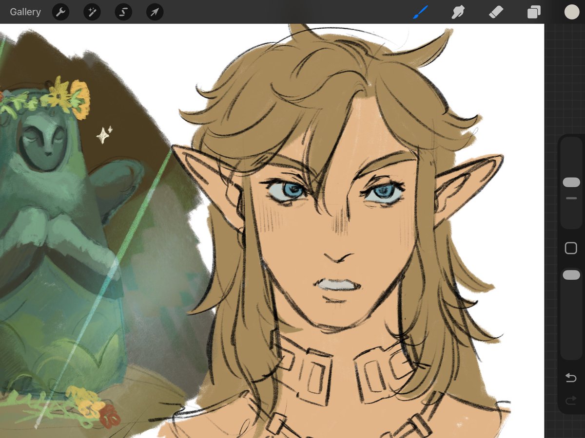 Xeltiaa's tweet photo. They’re calling it the best link I’ve drawn 

#totk #botw #zelda https://t.co/FqQgrHfGeP